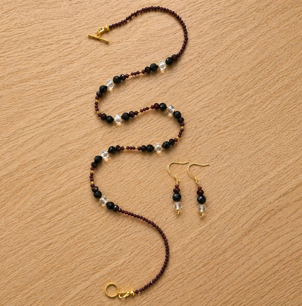 Parure Élégance - Topaze, Grenat & Argent 925