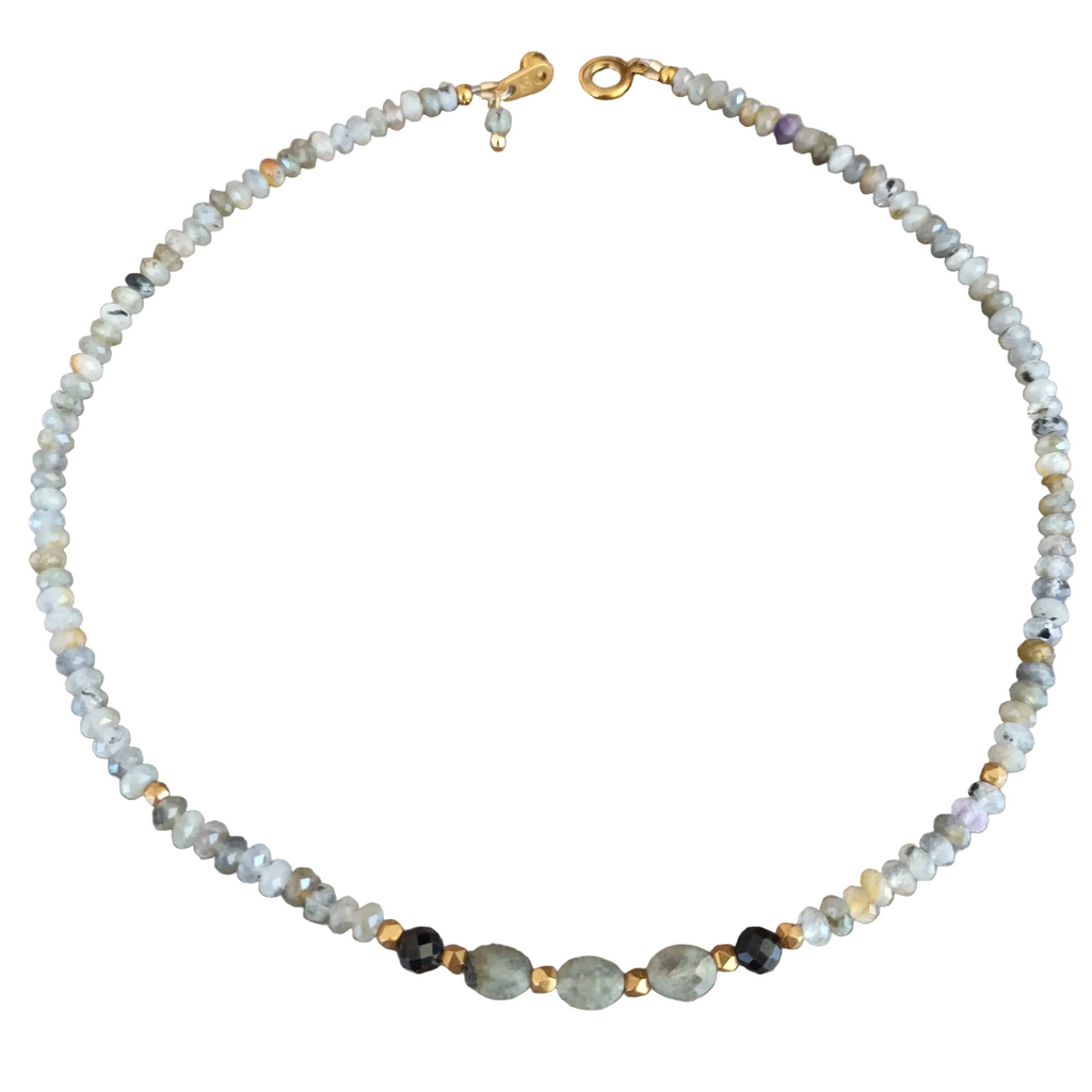 Collier Mystique - Labradorite & Acier Inoxydable