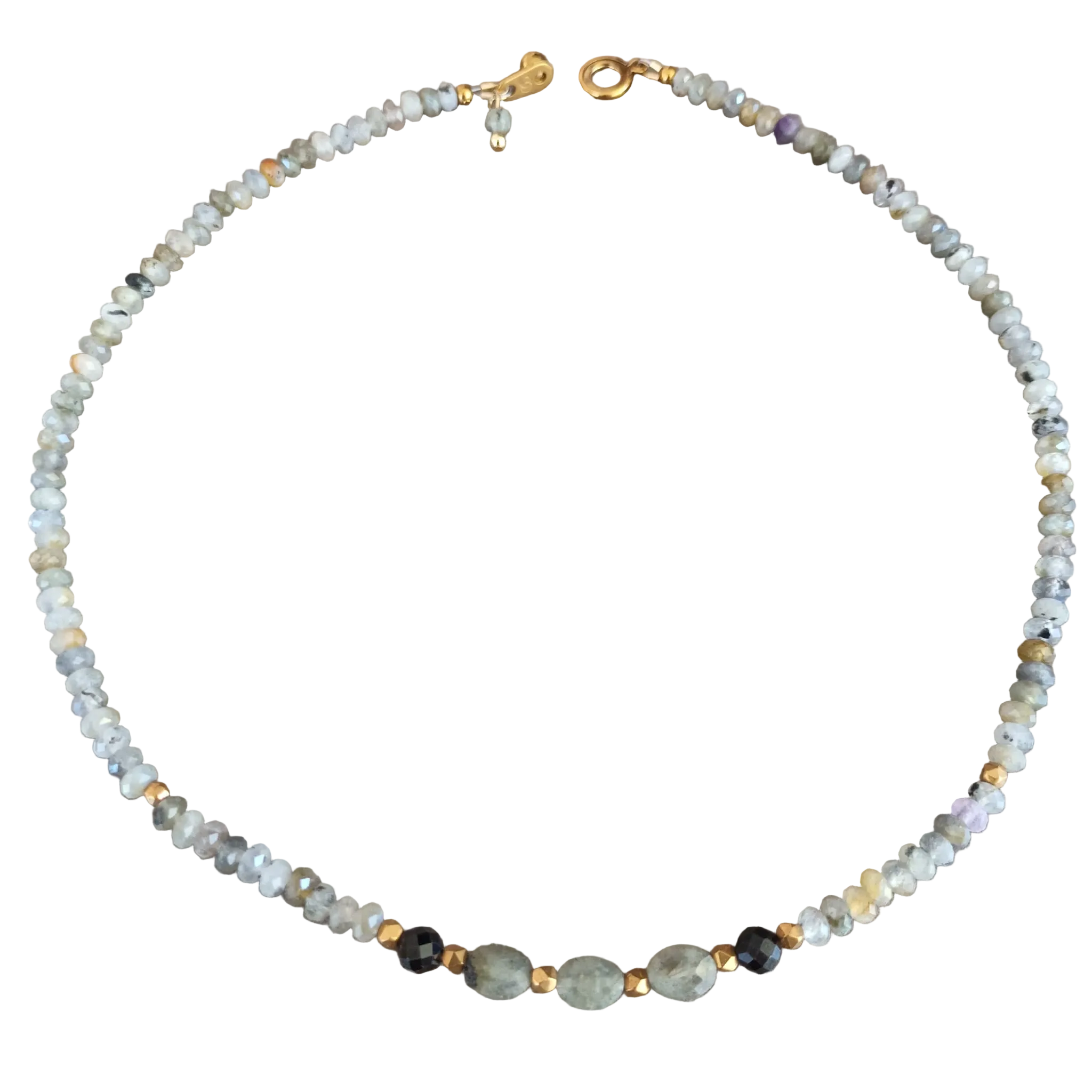 Collier Mystique - Labradorite & Acier Inoxydable