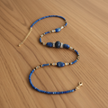 Collier Éclat Bleu - Lapis-lazuli & Laiton Plaqué Or 18K