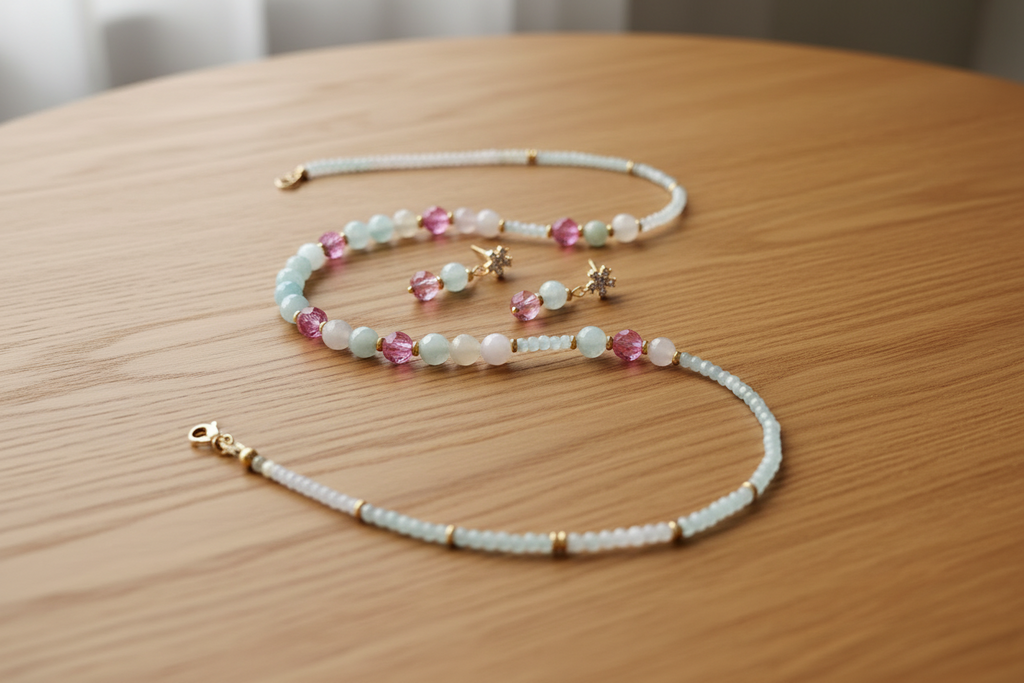 Parure Élégance Rosée - Morganite & Argent S925
