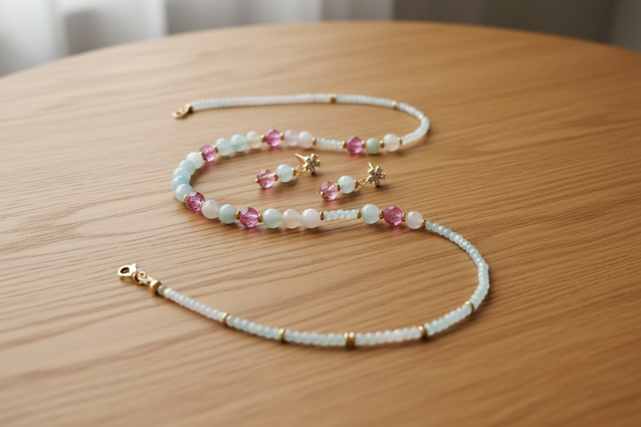 Parure Élégance Rosée - Morganite & Argent S925