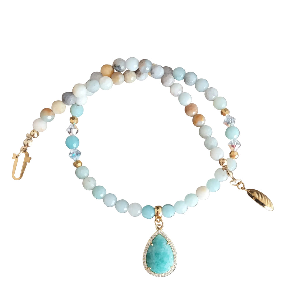 Éclat d’Aventurine - Aventurine & Acier Inoxydable Plaqué Or