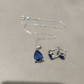 Parure Royale Saphir - Saphir Bleu Profond & Argent 925 Rhodié
