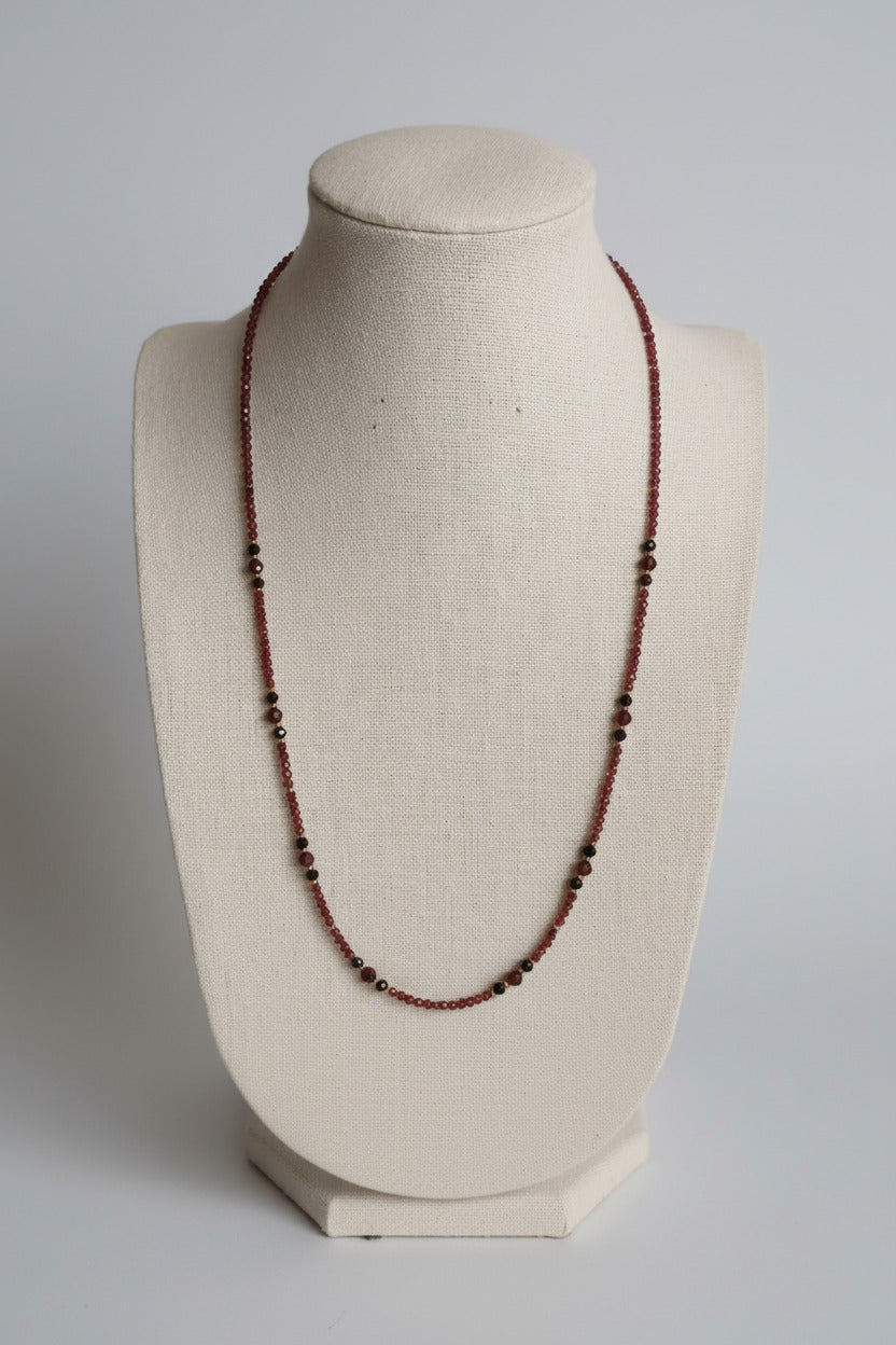 Necklace Grenat & Spinelle - Laiton Doré