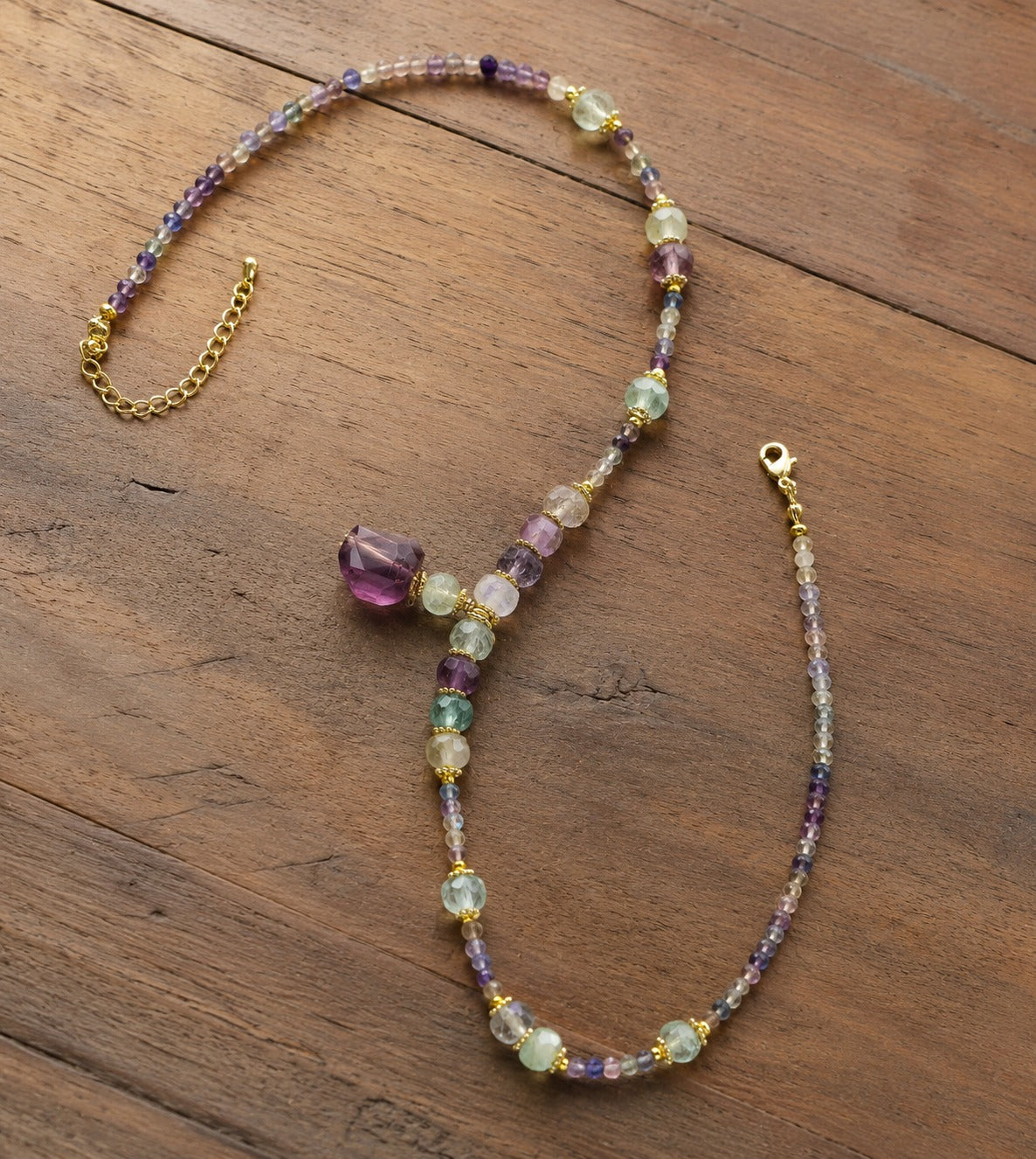 Harmonie Cristalline - Fluorite & Finitions Dorées 18K