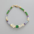 Bracelet pour Enfant Citrine & Fluorite - Laiton Doré