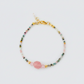 Bracelet Tourmaline & Quartz de Madagascar - Plaqué Or 18K