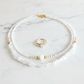 Parure Éclat Lunaire - Pierre de Lune & Argent Plaqués Or