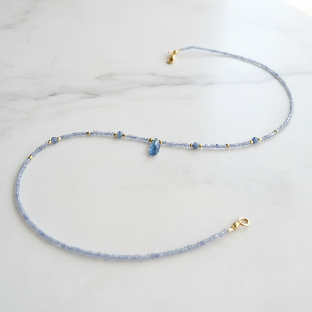 Collier - Tanzanite Naturelle Classe A, Kyanite & Argent 925