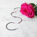 Collier - Tourmaline, Rhodolite Naturelle & Argent