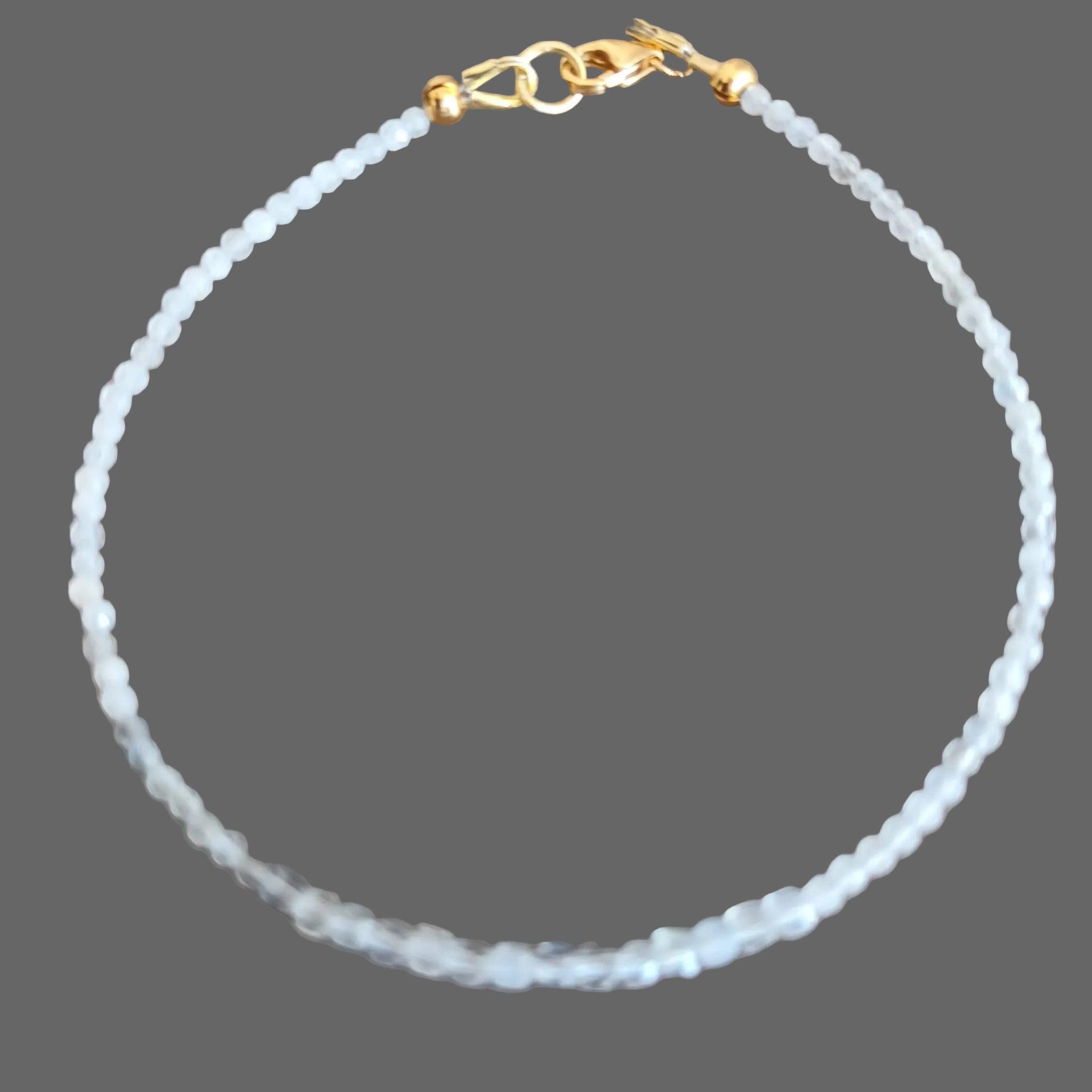 Bracelet - Labradorite Douceur Cubique & Argent Plaqué Or