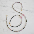 Parure - Collier & Bracelet Spinelle, Tourmaline Cubique & Agent Plaqué Or