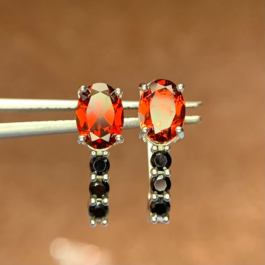 Éclat de Grenat – Rhodolite, Spinelle & Argent 925 placage Rhodium
