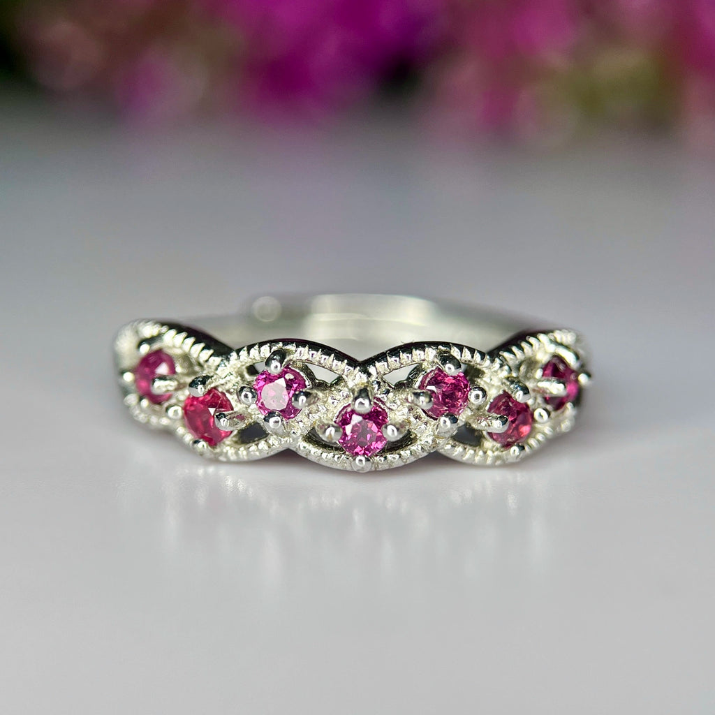 Bague Éclat Impérial - Grenat Rhodolite & Argent Rhodié