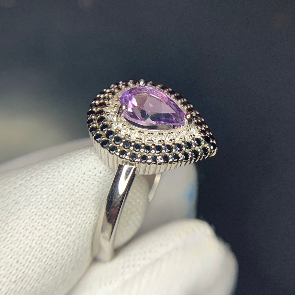 Magnifique Parure en Améthyste Naturelle et Spinelle & Argent 925 Rhodié 47.30CT