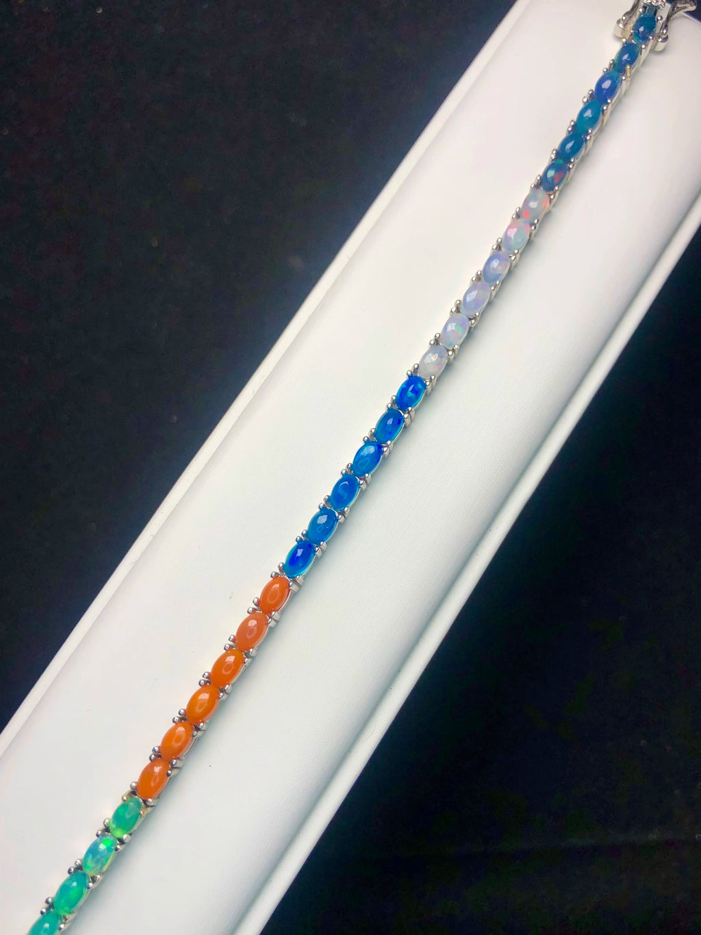 Bracelet Lux - Opale Naturelle Multicolore (54,25 Cts) & Argent Sterling 925