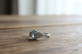 Bague En Saphir Naturel Bicolore Rare, Zircon Naturel & Argent S925